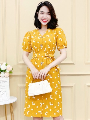 Váy Hoa Nhí Vàng Sunny