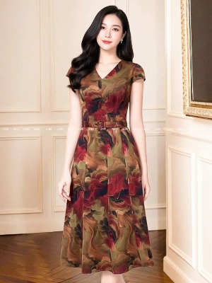 Đầm Xoè Lụa Hoa ILan