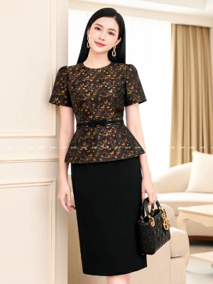 Đầm Peplum Taffta Hồ Điệp