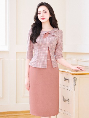 Đầm Ký Giả Tay Lỡ Phối Caro
