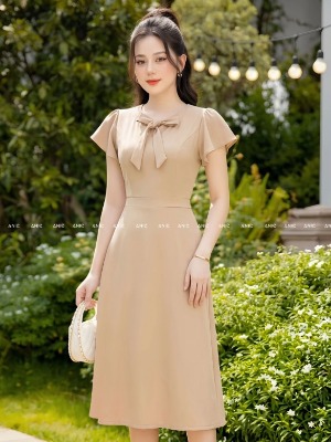 Đầm Be Nơ Tay Cánh Tiên