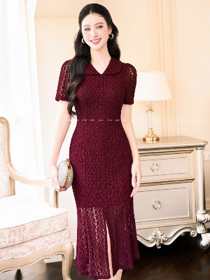 Đầm Body Ren Đuôi Cá Đỏ Lady