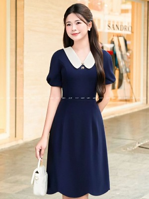 Đầm Cổ Sen Lượn Sóng Baby