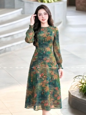 Đầm Hoa Tơ Kính Tencen