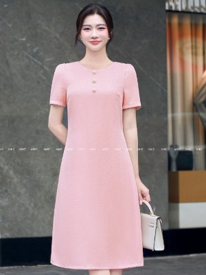 Đầm Suông Đính Cúc Simple