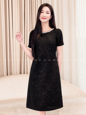 Đầm Suông Tiệc Đính Đá Snowly