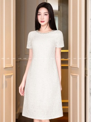 Đầm Suông Tiệc Đính Đá Snowly