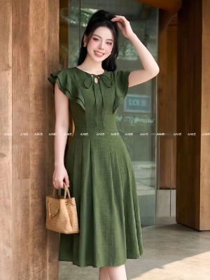 Đầm Xoè Xanh Cánh Tiên Greeny