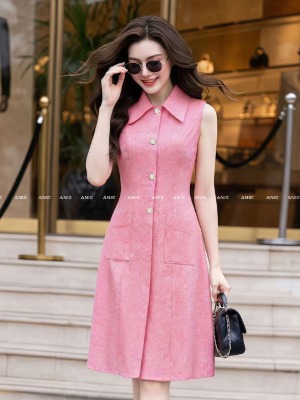 Đầm Hồng Pinky Suông A