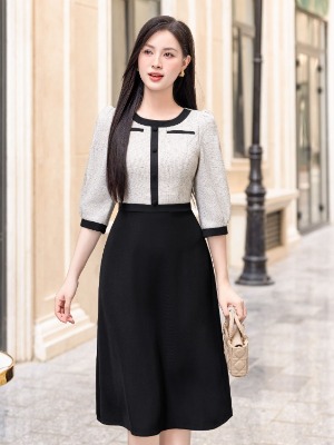 Đầm Liền Tay Lỡ Đi Viền