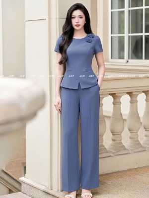 SET Quần Suông Áo Kết Hoa Rose