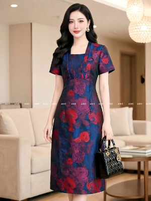 Đầm Gấm Hoa Loang Galaxy