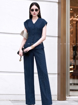 Set Bộ Sọc Xanh Denim