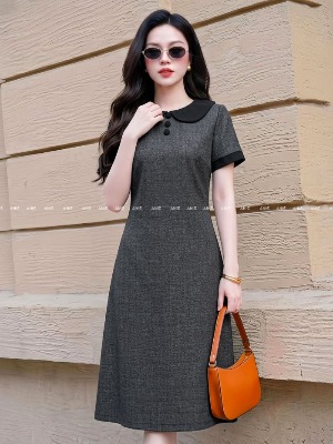 Đầm Dáng Suông Cổ Sen 